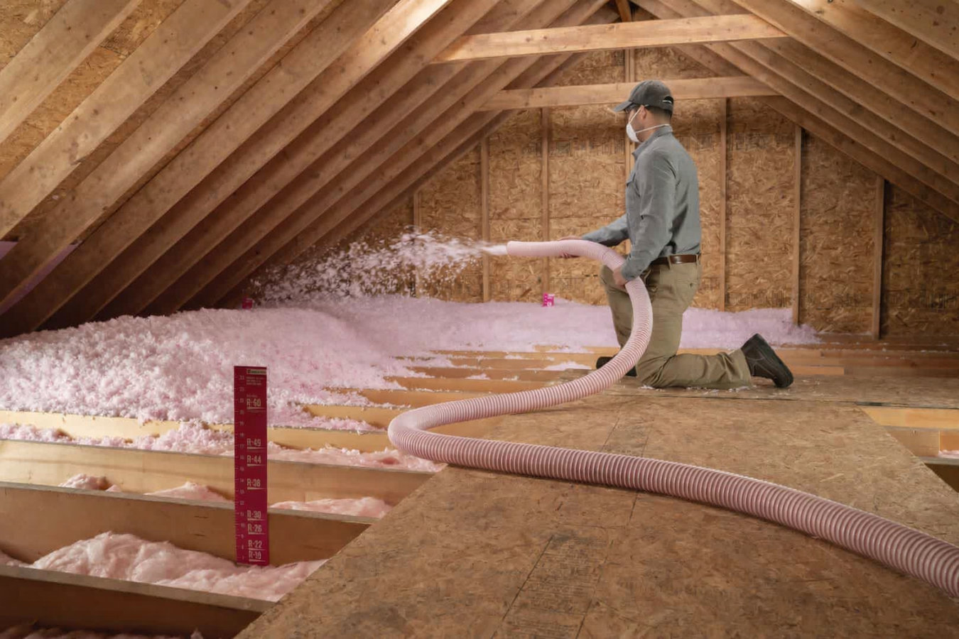 Blown-in insulation